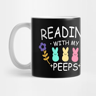 Reading With My Peeps Fun Book Reading Easter Teacher Mug